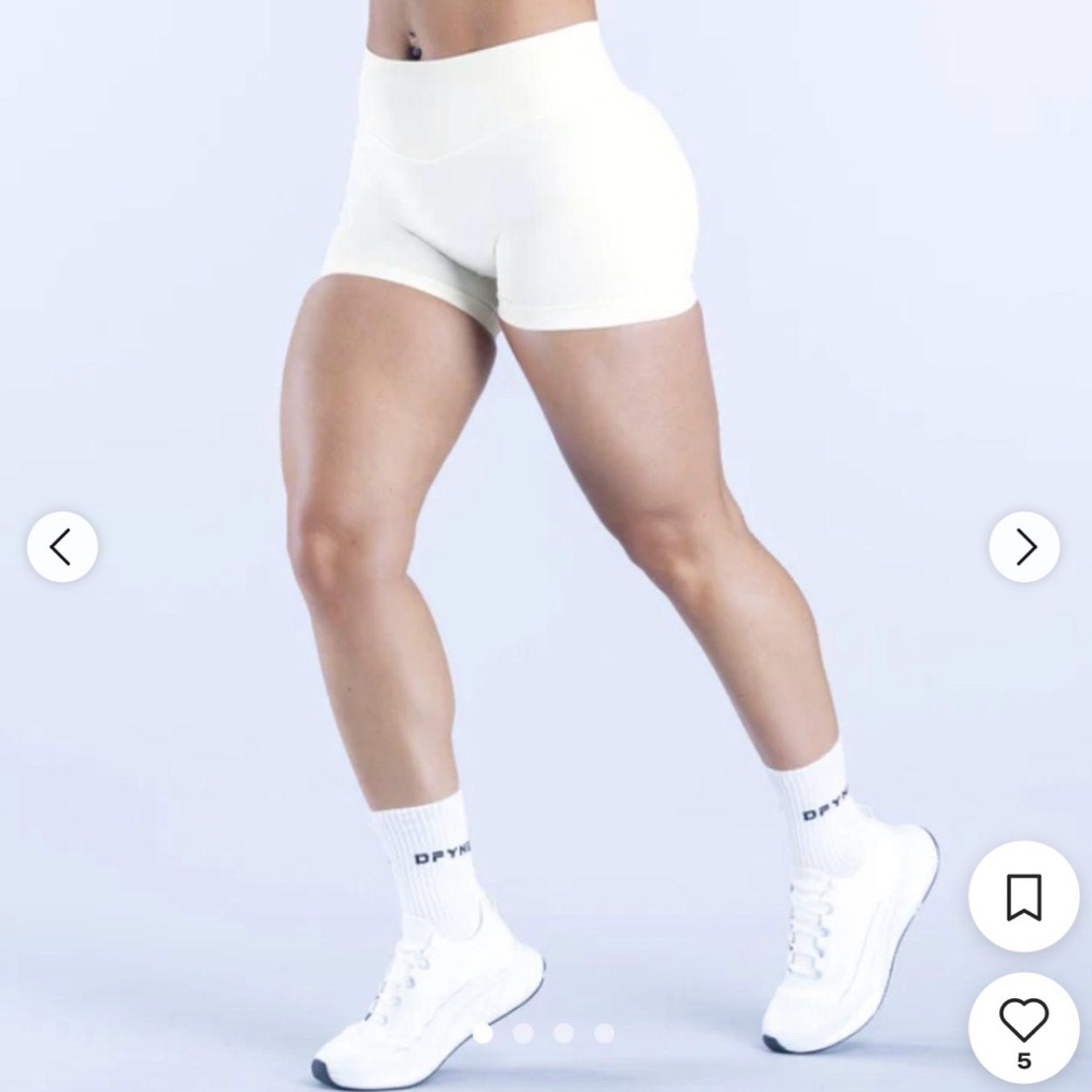 DFYNE Impact Cream Shorts 4.5